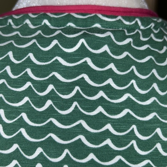 Boden Green Pink Wavy Striped Knit Day Dress - 8 - Picture 10 of 14